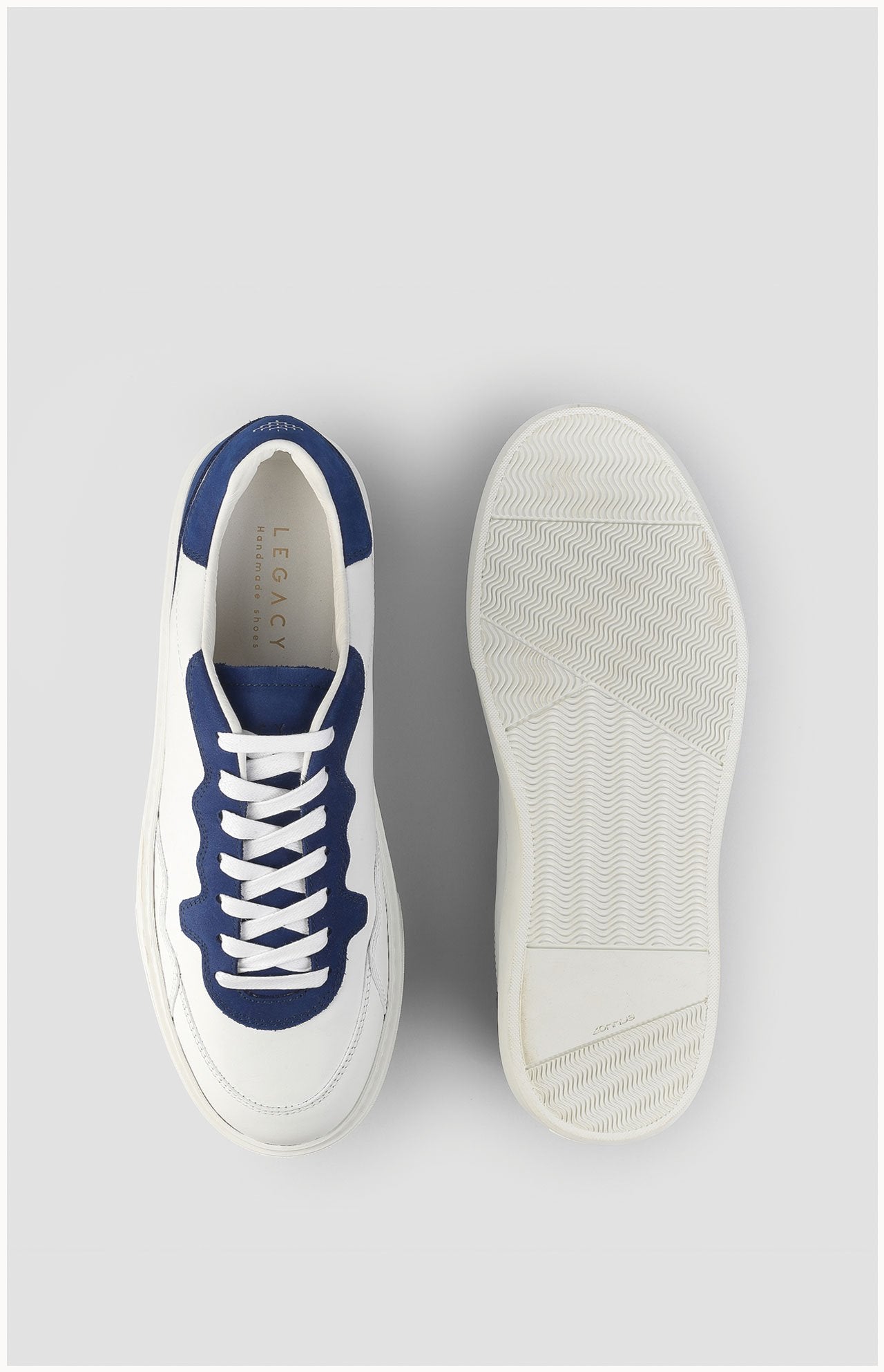 Otis Cuir Blanc Bleu