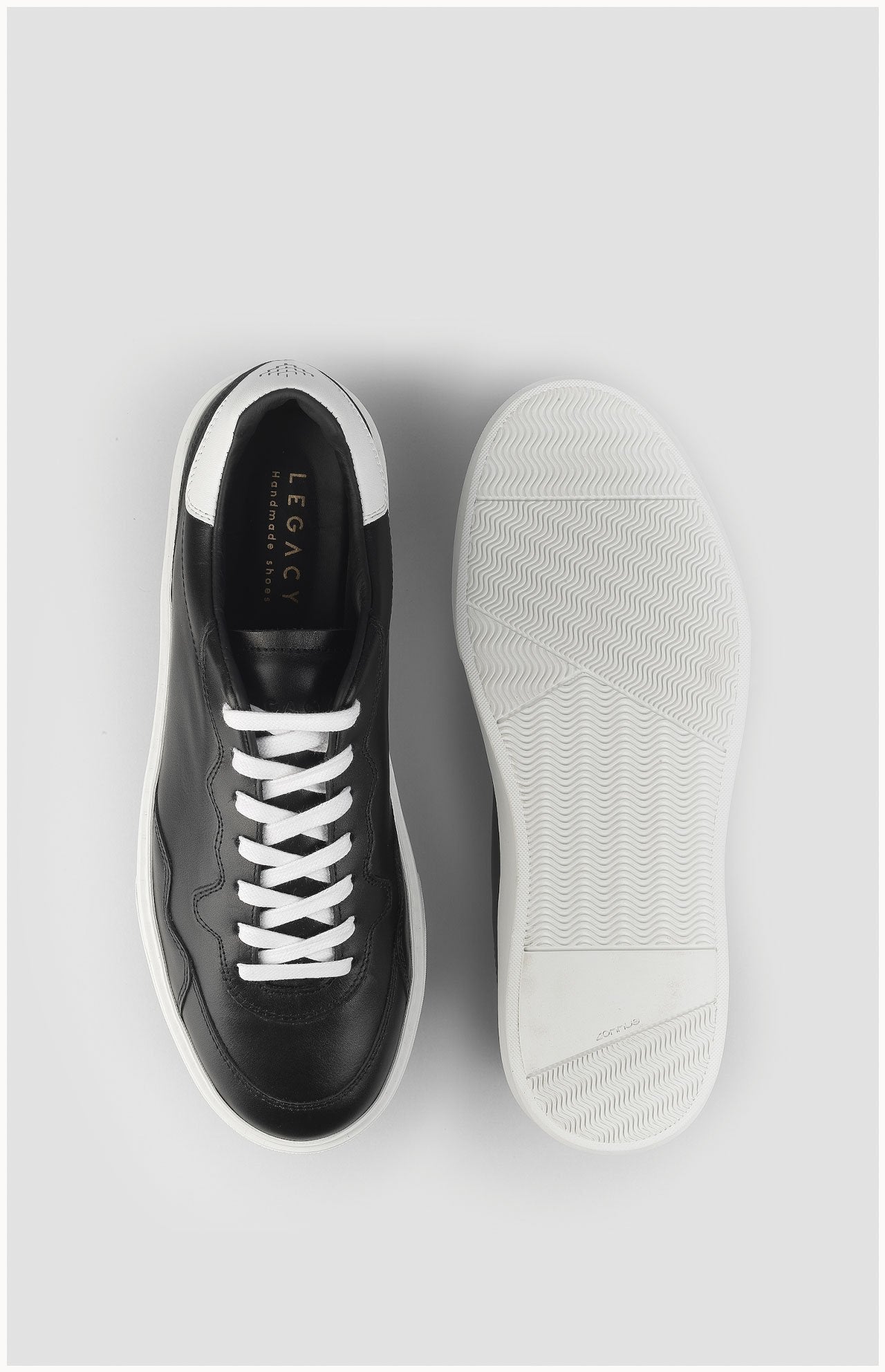 Otis Cuir Noir Blanc