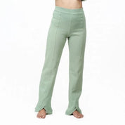 Pantalon avec fente moltonné Lyouna