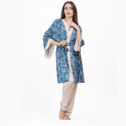Robe de chambre manche kimino satin Lyouna