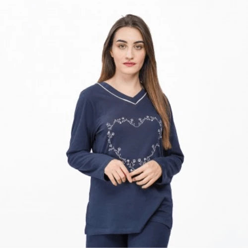 Tee-shirt manche longue col v Lyouna