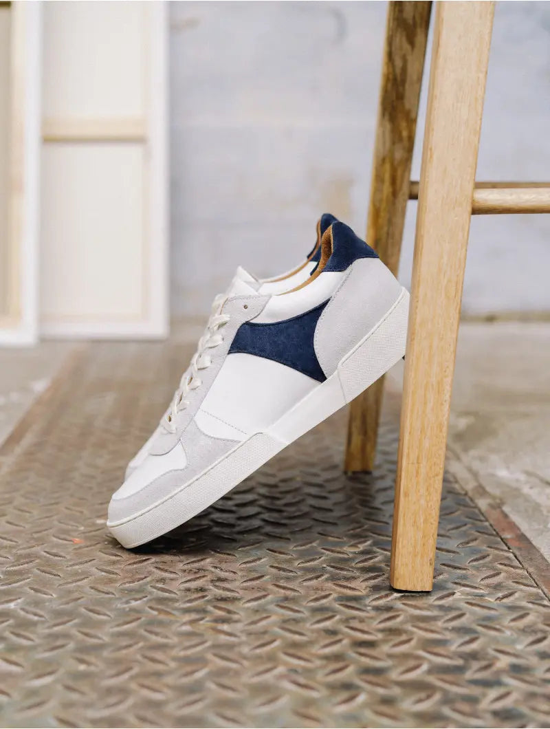 Sneakers Milwaukee Blanc et Bleu Indigo Bobbies