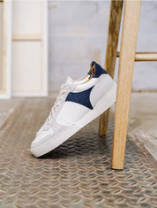 Sneakers Milwaukee Blanc et Bleu Indigo Bobbies
