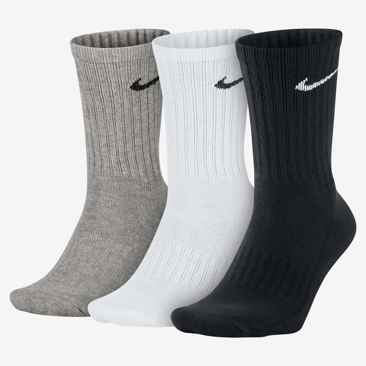 Nike Value Cushioned – Chaussettes mi-hautes (lot de 3)