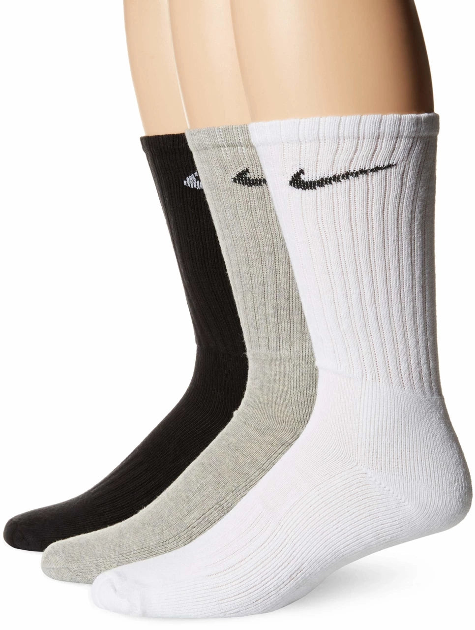 Nike Value Cushioned – Chaussettes mi-hautes (lot de 3)