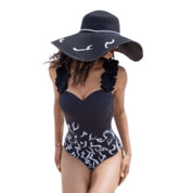 Maillot Bondeau avec grand volant Lyouna