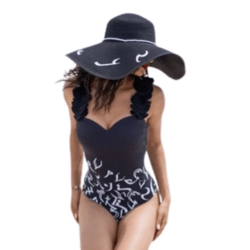 Maillot Bondeau avec grand volant Lyouna