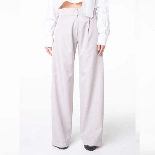 Pantalon tailleur coupe large