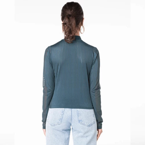 Top en tulle vert foncé transparent Zoda