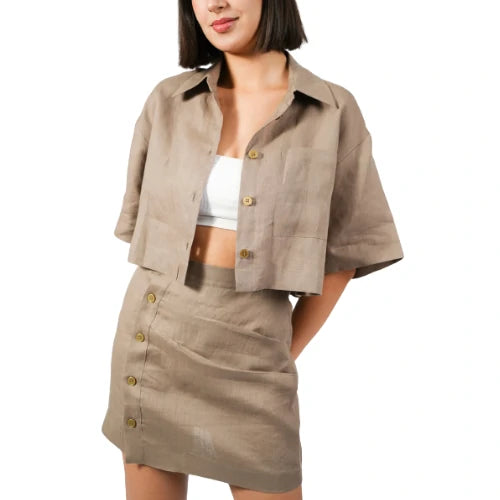 Chemisier oversized en lin Zoda