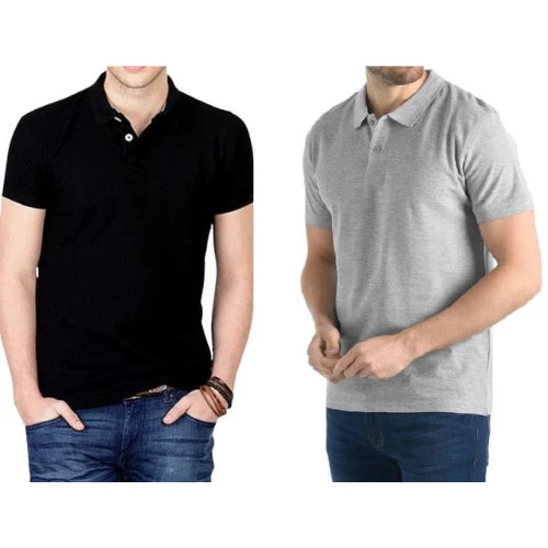 Pack Polos Noir et Gris Zoom