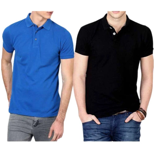 Pack Polos Noir et Bleu Roi Zoom