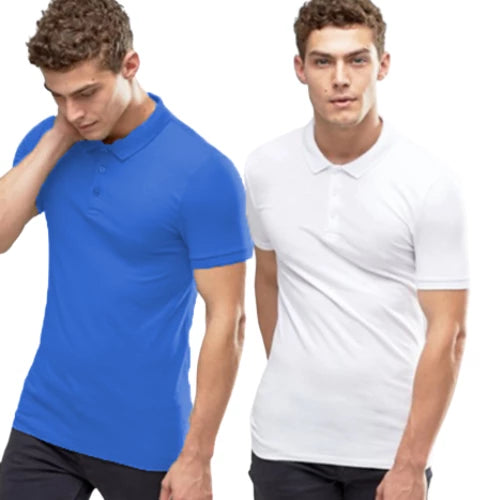 Pack Polos Blanc et Bleu Roi Zoom