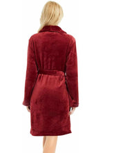 Robe de chambre pour femme en polaire -Rouge - Wildkard