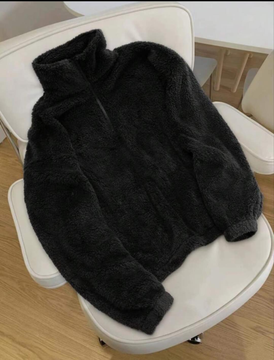 Gilet style sweat en polaire - Noir