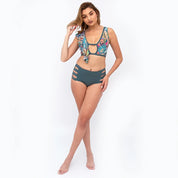 Bikini taille haute 2 Pieces Bonheur